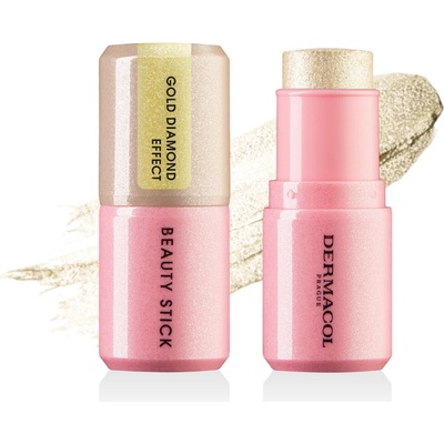 Dermacol Rozjasňovač v tyčinke s diamantovým efektom Beauty Stick 2 gold diamond effect 7 g