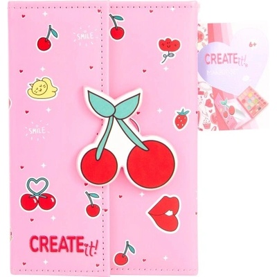 CREATE IT! Make-up kniha na magnet s třešňovým motivem