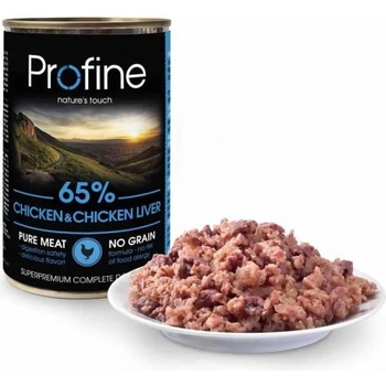 Консерва за кучета profine super premium grain free - пилешко и пилешки дроб (286)