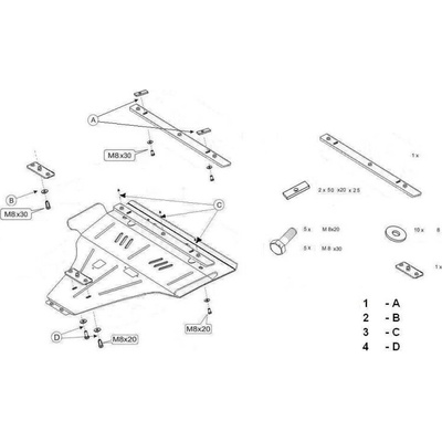 Kryt pod motor SUBARU IMPREZA Saloon (GK_) - Plech - 8595698040725
