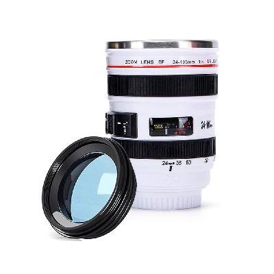Camera Lens Cup/Mug termo hrnek objektiv bílý