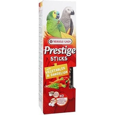 Versele-Laga Prestige Sticks tyčinky zelenina & pampeliška pro velké papoušky 140g – Sleviste.cz