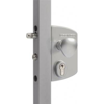 LOCINOX LIKQ ZILV - komplet zámkové krabice pro profil 60 až 80 mm, s funkcí otvírače, Fail Close, pro křídlové branky, stříbrný LIKQ6060U2L_ZILV
