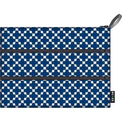Ecozz kosmetická taška Blue Squares Zip Bag