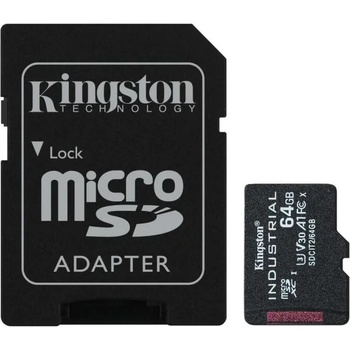 Image 1 of Kingston microSDXC Industrial 64GB C10/A1 SDCIT2/64GB