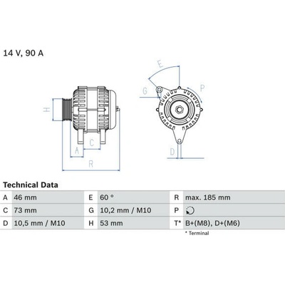generátor BOSCH 0 986 040 380