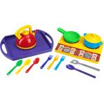 Bamsic ДЕТСКИ КОМПЛЕКТ ТАБЛА С КОТЛОН, ЧАЙНИК И ТИГАН - armtoys