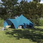 vidaXL Тент тип Teepee за 5 души 5-местен Синьо и сиво (42004012) Палатка