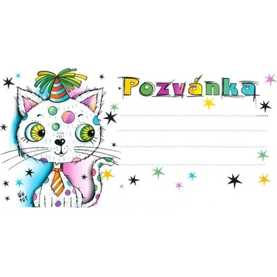 Detská pozvánka na párty Mačička, bal.