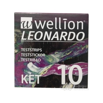 Wellion LEONARDO KET Prúžky testovacie 1 balenie 10 ks