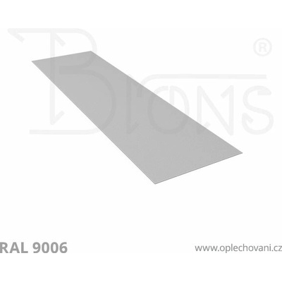 Brons Rovinný plech 550 x 2000 mm stříbrná