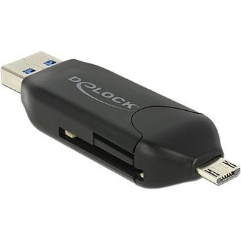 DeLock Micro USB OTG čtečka karet   USB 3.0 A male