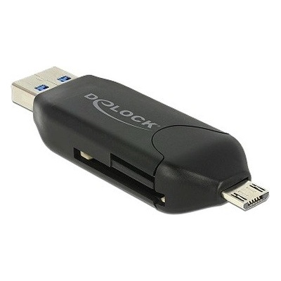 DeLock Micro USB OTG čtečka karet   USB 3.0 A male