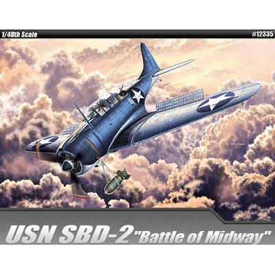 Academy Model Kit letadlo 12335USN SBD 2 Midway 1:48