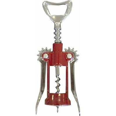 TORO Vývrtka červená lakovaná s křídly, 17cm x 4, 5 cm