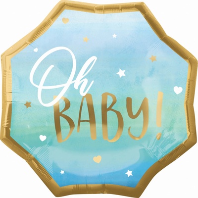 Fóliový balónek supershape Oh Baby! modrý