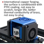 Two Trees Месинг дюза E3D М6 0.4mm с PTFE тефлоново покритие против залепване на материала