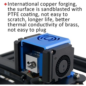Two Trees Месинг дюза E3D М6 0.4mm с PTFE тефлоново покритие против залепване на материала