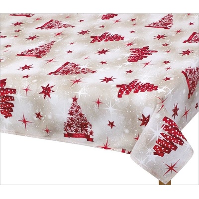 Bellatex Ubrus VÁNOCE Červená Béžová 135x180 cm