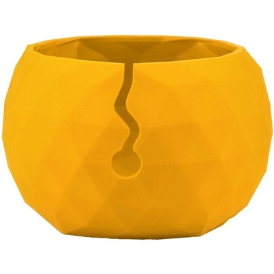 Pro Háčkování Miska na klubíčko LOW POLY, L Mustard Field