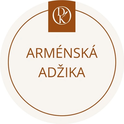 Davídkovo koření Etiketa Arménská adžika béžová průměr 4,5 cm 1 ks