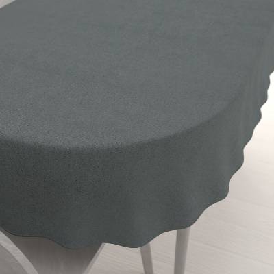 Biante Oválny obrus/imitácia brúsenej kože Alcantara ALC-019 Antracitovo sivý 140x220 cm