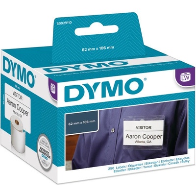 DYMO široké menovky bez lepidla 106x62mm S0929110