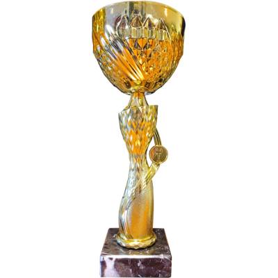 Kovový pohár Zlatý Výška: 29 cm
