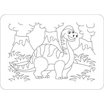 Image 1 of Пъзел за оцветяване, Брахиозавър