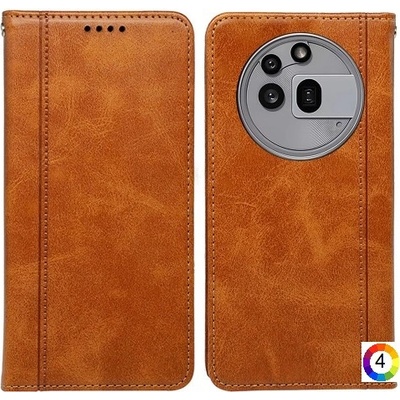 Nothing Phone (3a) Pro Magnetic/Calf Texture Wallet Кожен Калъф и Протектор