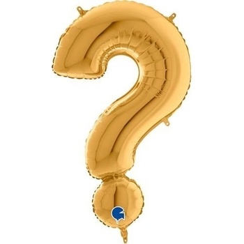 Fóliový symbol Otáznik zlatý 102 cm