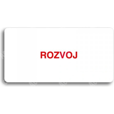 ACCEPT Piktogram ROZVOJ - bílá tabulka - barevný tisk bez rámečku