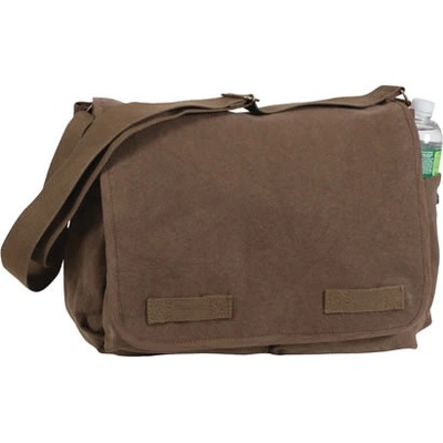 ROTHCO taška VINTAGE cez rameno 38 x 28 x 15 cm HNEDÁ
