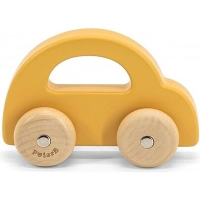 Viga Dřevěné auto žluté