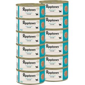 Applaws Консерва за котки с риба тон в бульон 12 x 156 г