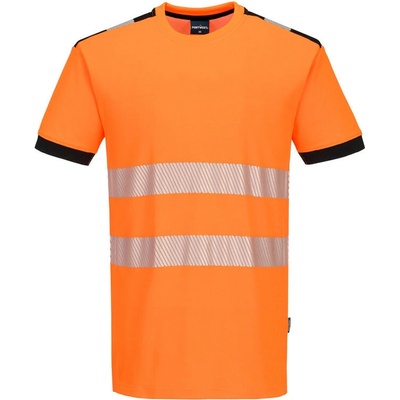 Portwest Tričko PW318 reflexní krátký rukáv Oranžová/černá M