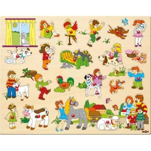 Woodyland Puzzle голямо с дръжки (91912)