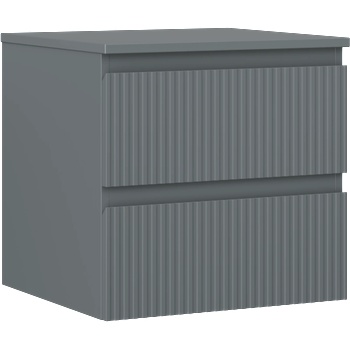 Mexen Rivel шкаф за баня за мивка 50 см с плот, 2 чекмеджета, гофрирана, матов графит - 91A20-05047-2-BFFC66 (91A20-05047-2-BFFC66)