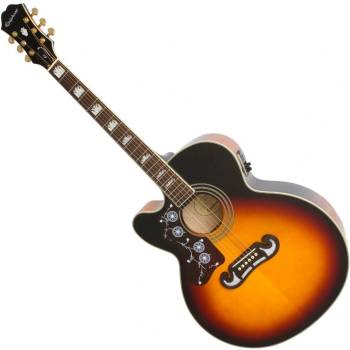 Epiphone J-200 EC LH Vintage Sunburst Електро-акустична китара Джъмбо