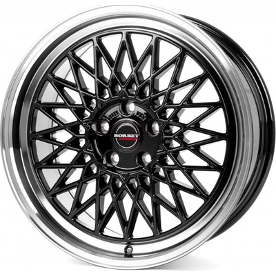 BORBET B 8x18 5x112 ET45 black lip polished