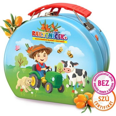 Terezia Rakytníček + multivitamínové želatinky 50 kusov Kufrík Traktor 2025