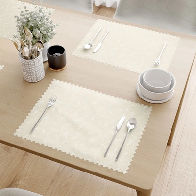 Goldea sváteční prostírání teflonové smetanové s velkými ornamenty 2ks 30x40cm