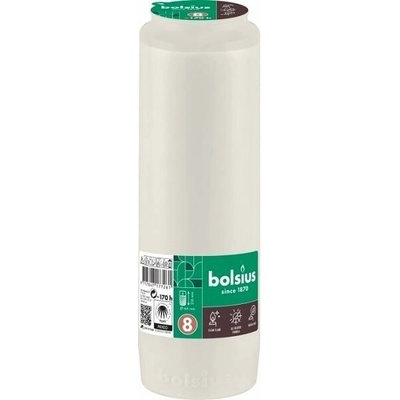 Náplň Bolsius, 170 h, 551 g, 66x216 mm, do kahanca, biela, olej