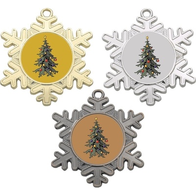 VIZINGR Vánoční stromeček medaile D47-L444 D47-L444 bronz