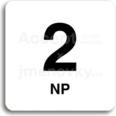 ACCEPT Piktogram 2 NP - bílá tabulka - černý tisk bez rámečku