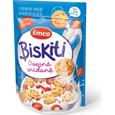 Emco Biskiti mliečna s jahodami 350 g