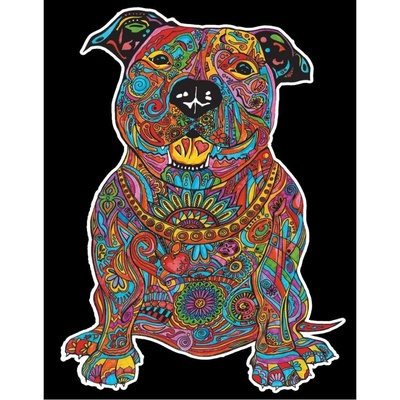 Omaľovánky Colorvelvet Zamatový obrázok Pitbull