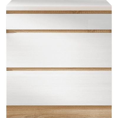 Долен шкаф Line 80 cm супер гланц бял HG
