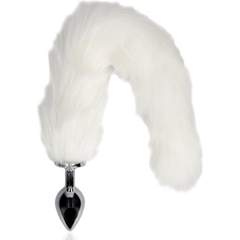 Image 1 of Ouch! Fox Tail with Metal Butt Plug White