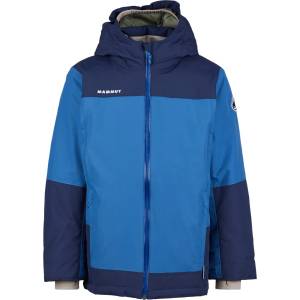 Mammut Детско водоустойчиво яке Mammut Kid's Treeline Hardshell Thermo Hooded Jacket Waterproof jacket - Tschiel / Marine - размер 104 (EU) (703-6434-0211)